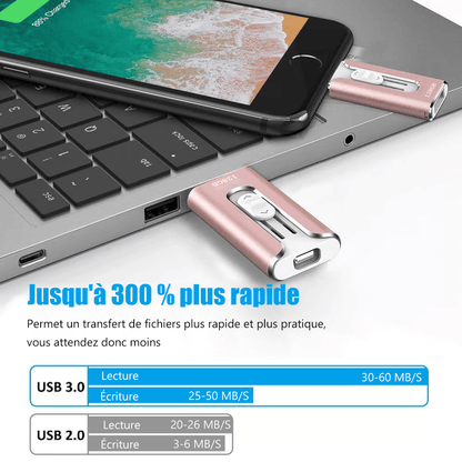 clé USB 2 téraoctets = 2000 gigaoctets